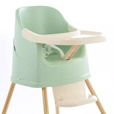 Chaise haute évolutive YOUPLA Thermobaby - Vert céladon - Fabriquée en France