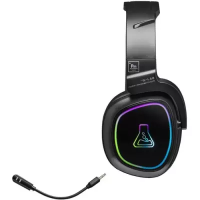 Casque Gamer Sans Fil The G-Lab KORP PROMENTHIUM - Microphone RGB - Noir