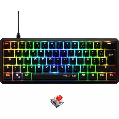 Clavier Gamer The G-Lab KEYZ THALLIUM TKL - Switch Rouge - RGB - Azerty