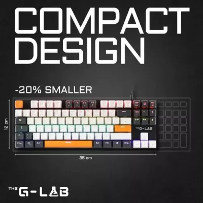 Clavier Gaming Mécanique TKL 3 coloris (Blanc+Noir+Orange)