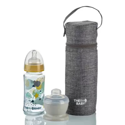 Porte biberon isotherme THERMOBABY - gris chiné