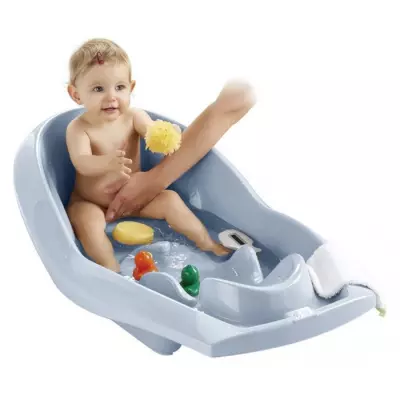 Baignoire ergonomique lagon Fleur bleue - Made in France