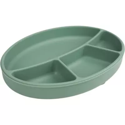 Assiette ventouse THERMOBABY en silicone - Vert Cactus