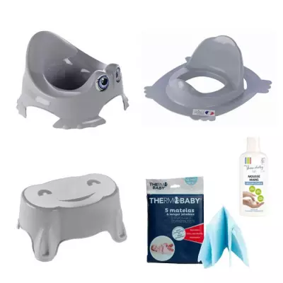 Ensemble Hygiène Bébé THERMOBABY PACK Gris