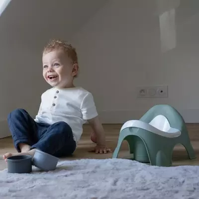 Pot ThermoBaby Ideo Bleu avec écuelle amovible et robuste