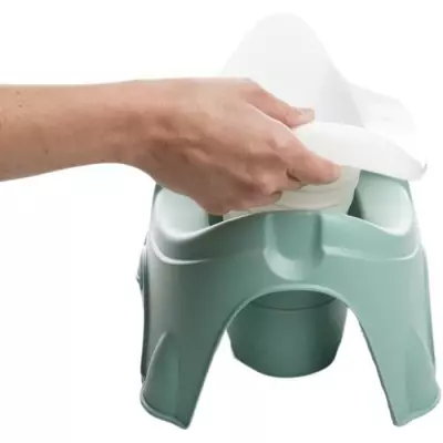 Pot Thermobaby Ideo Vert Sauge avec écuelle amovible et ergonomique