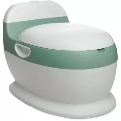 Mini toilette THERMOBABY Vert Sauge - Confortable avec bruit de chasse d'eau