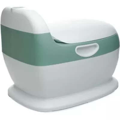 Mini toilette THERMOBABY Vert Sauge - Confortable avec bruit de chasse d'eau