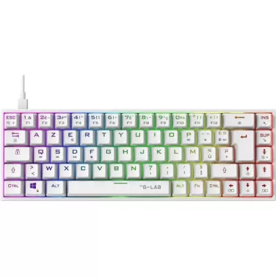 Clavier Gamer KEYZ TITAN - Switch Rouge - RGB - Blanc