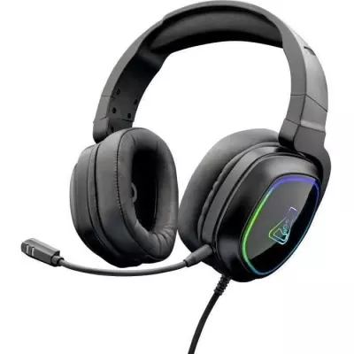 Casque Gamer Filaire - The G-Lab KORP RADIUM: Microphone RGB Noir