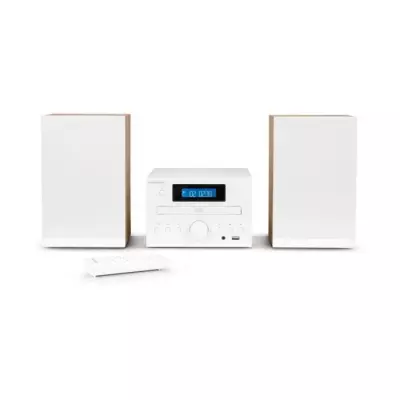 Microchaîne Thomson COSY MIC121BT - Lecteur CD, Bluetooth, Radio FM, MP3, USB - Bois et Blanc