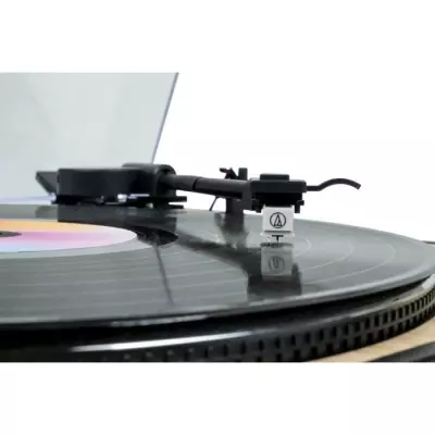 Platine vinyle Thomson TT300 bois/noir - Lecture Audio-Technica AT3600L