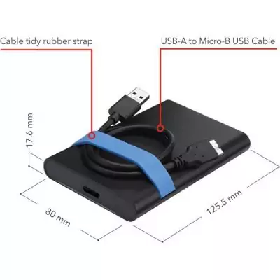 Boitier externe - VERBATIM - Store'N'Go USB 3.2 - SATA - 2,5 - Noir