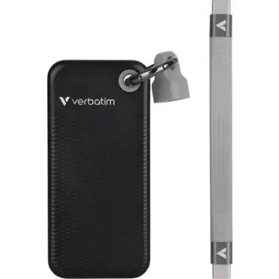 Disque SSD externe - VERBATIM - Pocket - 1 To - Noir / Gris