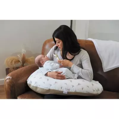 Coussin de Grossesse et d'Allaitement TINEO 3 en 1 Multirelax - éponge noisette
