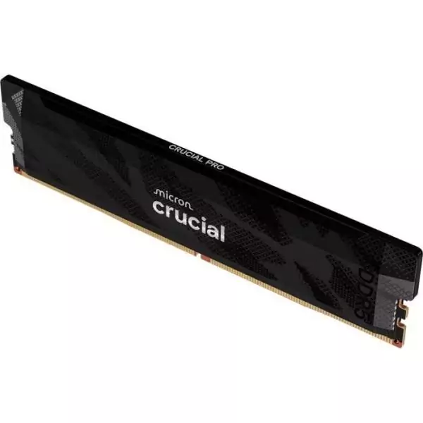 Mémoire gamer - CRUCIAL Pro OC - CP16G64C32U5B - 16&nbsp;Go DDR5-6400 UDIMM - CL32 avec dissipateur thermique - Noir