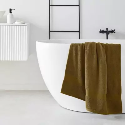 Drap de bain bronze 100% coton - Format maxi 90x150 cm
