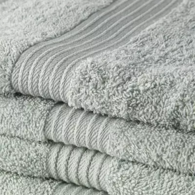 Lot de 5 draps de bain 100% Coton céladon