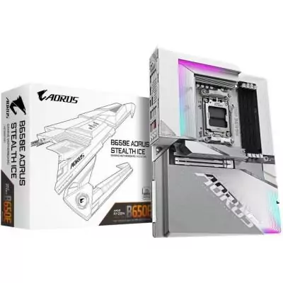 Carte mere - GIGABYTE - B650E AORUS STEALTH ICE - AMD AM5 - DDR5 - Wi-Fi 7