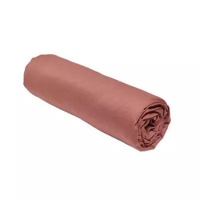 Drap Housse 100% Coton Uni Terracotta - Qualité Today