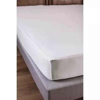 Protection literie TOISON D'OR - Cumin - 100% coton - Blanc - 90x190 cm