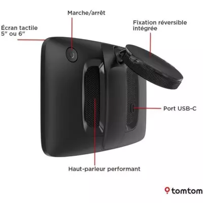 GPS TOMTOM GO Professional 6 EU 2ème Génération - Carte Europe 46 et Infos trafic en Temps Réel pour Poids Lourds