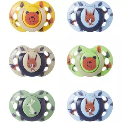 Sucettes TOMMEE TIPPEE Fun pour bébé - Lot de 6