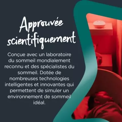 Veilleuse dreammaker avec CrySensor: lumière rouge, bruit rose