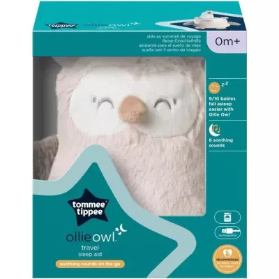 Veilleuse Mini Peluche Ollie La Chouette - Aide au sommeil nomade