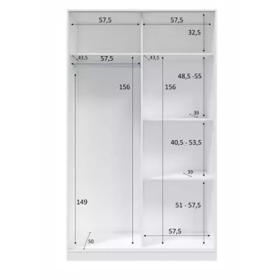 Armoire TOP Blanc Artik & Chene Nodi - L200 x H121 cm