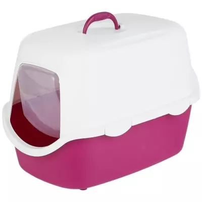 Bac à litière TRIXIE Vico - Design baie et blanc - 40 × 40 × 56 cm
