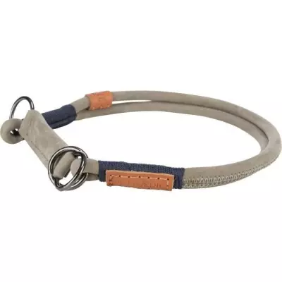 Collier semi-étrangleur TRIXIE BE NORDIC - Cuir Gris 