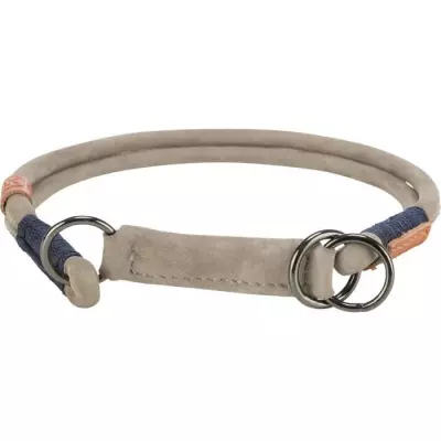 Collier semi-étrangleur TRIXIE BE NORDIC - Cuir Gris 