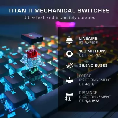 Clavier gaming Turtle Beach Vulcan II - Interrupteurs mécaniques TITAN II