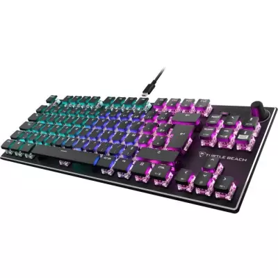 Turtle Beach Clavier gaming PC TITAN Switch mécanique linéaire sans pavé numérique Vulcan TKL avec éclairage RGB AIMO par