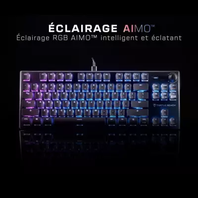 Turtle Beach Clavier gaming PC TITAN Switch mécanique linéaire sans pavé numérique Vulcan TKL avec éclairage RGB AIMO par