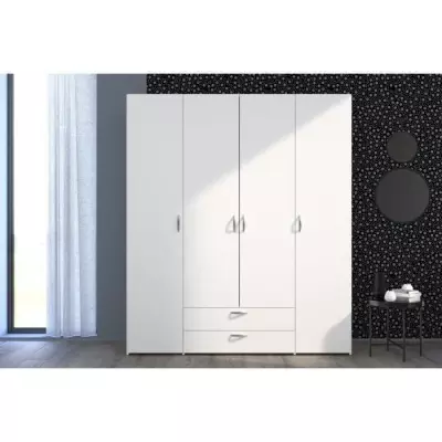 Armoire VARIA PARISOT - Blanc Made in France - 4 portes + 2 tiroirs