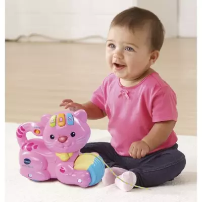 Jouet à tirer VTECH BABY - 1,2,3 P'tit Chat Rose