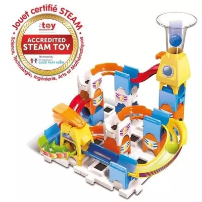 Circuit à billes VTECH Marble Rush Discovery Set XS100 - 30 pièces et 3 MarbleBilles incluses