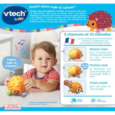 Découvrez le VTECH BABY - Picoton, mon Lumi Hérisson - PACK MATERIEL EVEIL