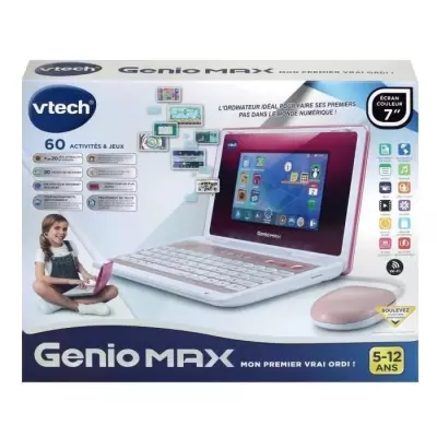 Console éducative VTECH GENIO MAX ROSE (ECRAN 7) - Dimensions compactes