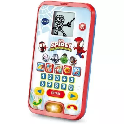 VTECH - SPIDEY Le Smartphone Éducatif - Rouge - Enfant - 3 ans