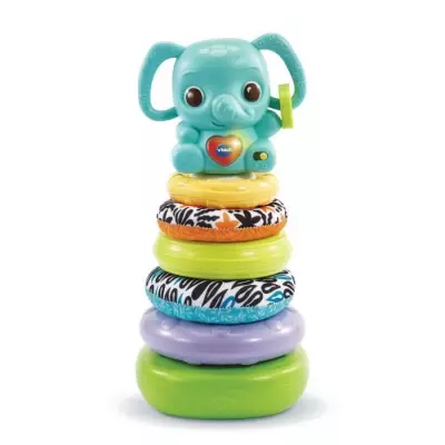 VTech Play Green NINO, ÉLÉPHANTEAU EMPILO 3 EN 1 (PLASTIQUE A BASE DE PLANTES ET BOUTEILLES PLASTIQUES RECYCLÉES)