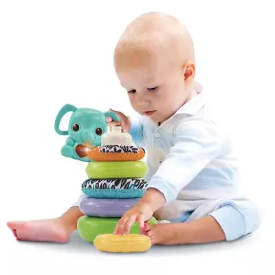 VTech Play Green NINO, ÉLÉPHANTEAU EMPILO 3 EN 1 (PLASTIQUE A BASE DE PLANTES ET BOUTEILLES PLASTIQUES RECYCLÉES)