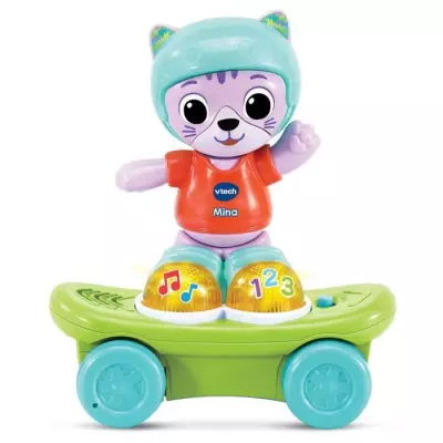 Jouet interactif VTECH BABY - Mina, mon Chat Rouli'golo - Skateboard - 12 mois+