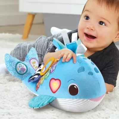 Hochet VTECH OCÉANE, MA BALEINE MUSICALE (BOUTEILLES PLASTIQUES RECYCLÉES)