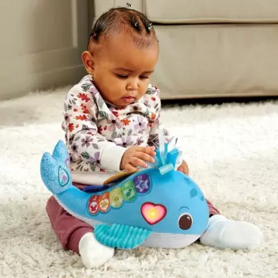 Hochet VTECH OCÉANE, MA BALEINE MUSICALE (BOUTEILLES PLASTIQUES RECYCLÉES)