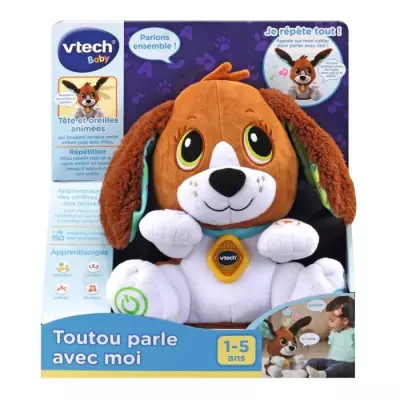 Peluche interactive VTECH BABY - Toutou parle avec moi - Brun