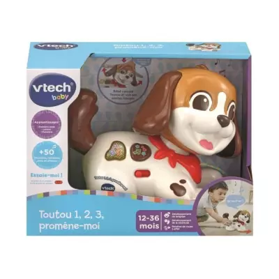 Peluche interactive VTECH-TOUTOU, 1,2,3 PROMENE-MOI