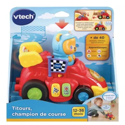 VTECH - Titours, Champion de Course Rouge - Véhicule Interactif
